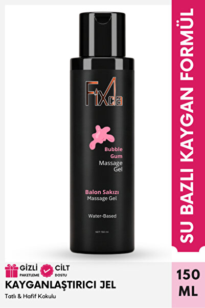FixCla Balon Sakızı Aromalı Su Bazlı Kayganlaştırıcı Jel Tatlı Hafif Koku 2x1...