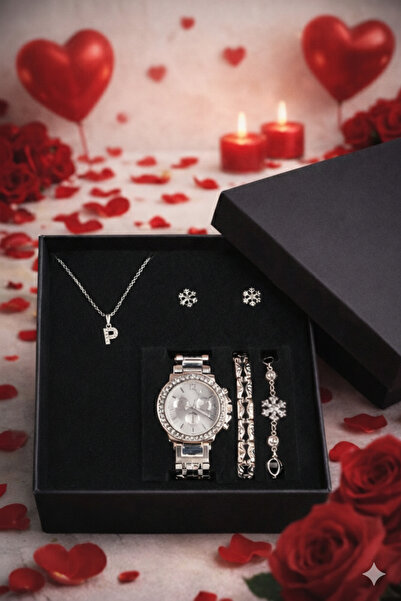 Arzu Butik Kişiye özel harfli gümüş kadın kol saati, saat bileklik kolye küpe...