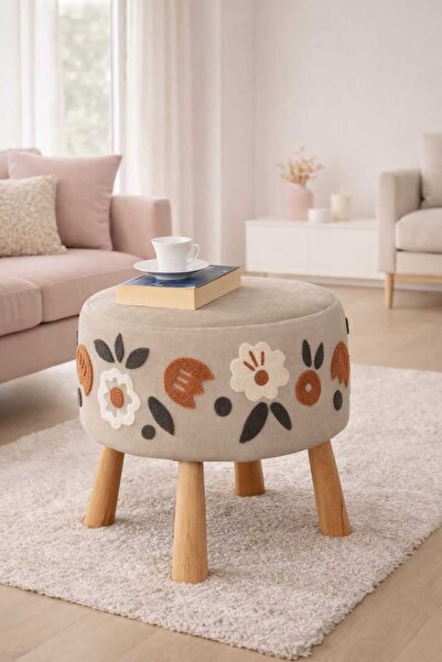 PUFMANYA PUNCH NAKIŞLI PREMİUM DOĞAL KAYIN AYAKLI YÜKSEK KALİTELİ PUF KOLTUK