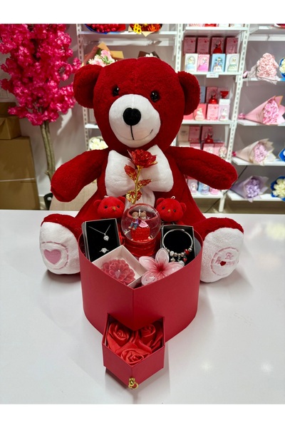 AYIEVRENİ Full Kırmızı Aşk Evreni Ikili - Sevgiliye Romantik Hediye Kutusu | ...