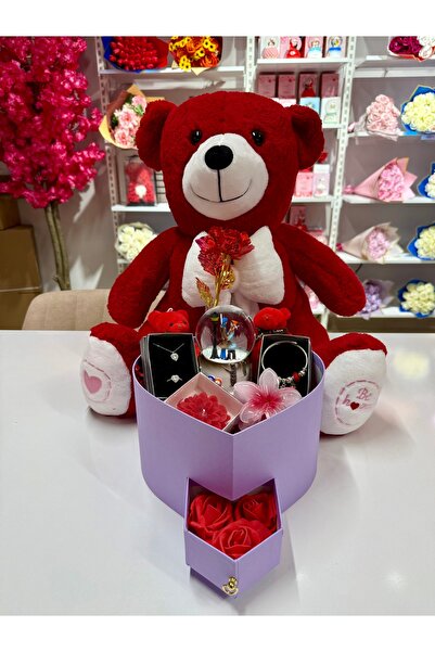 AYIEVRENİ Kırmızı Aşk Evreni Ikili - Sevgiliye Romantik Hediye Kutusu | Kar K...