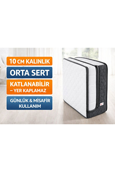 Miadelükx MİADELUKS Katlanabilir Sünger Yatak 10 cm – Orta Sert – Günlük Kull...