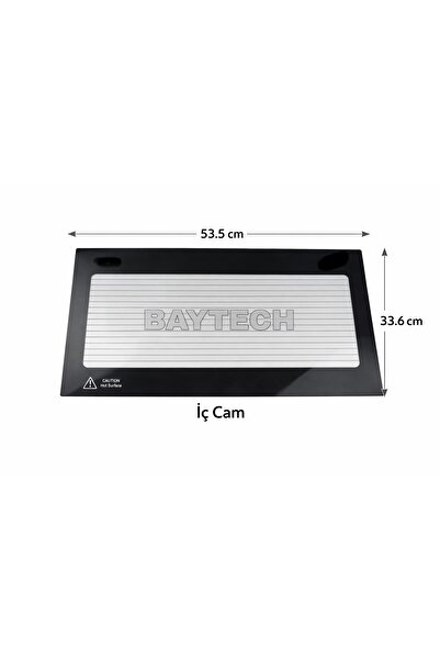 Baytech Kumtel ve Luxell (53*33.6)iç cam) 70 lt Midi Fırın kapak camı