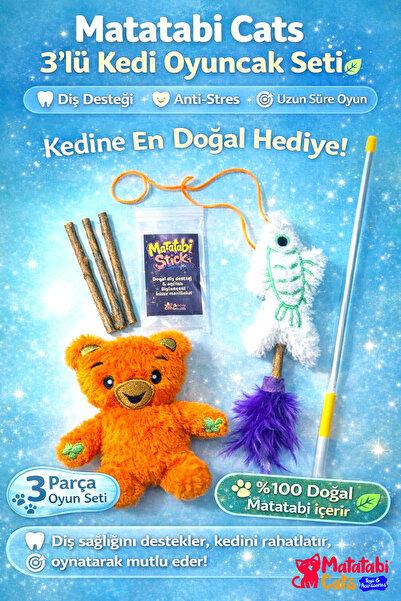 MATATABİ CATS ÖZEL KEDİM PAKETİ (KEDİ OLTASI,KEDİ OYUNCAĞI,MATATABİ ÇUBUK)