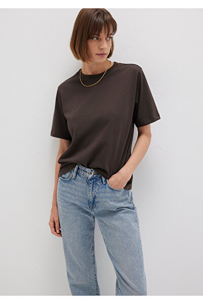 Mavi Καφέ Basic T-shirt Κανονική Γραμμή / Κανονική Κοπής 1600965-90707