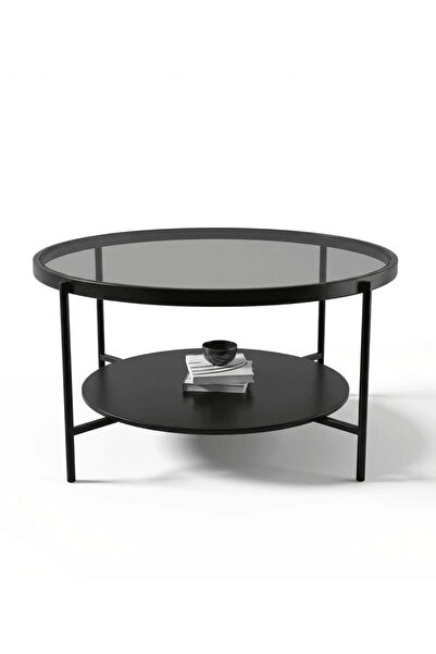 Desire Oslo Masa de Cafea Rotunda – Design Modern cu Blat MDF Nanotech si Sti...