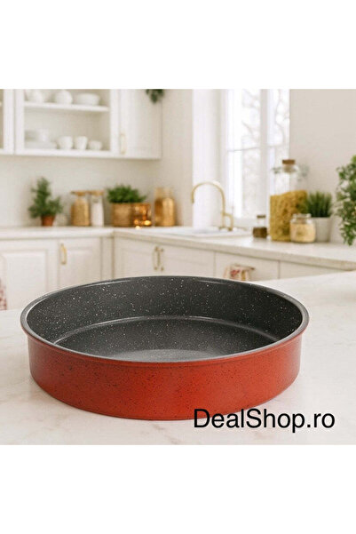 dealshopromania Tavă rotundă de copt cu înveliș ceramic, 35 x 7 cm, 2 straturi -