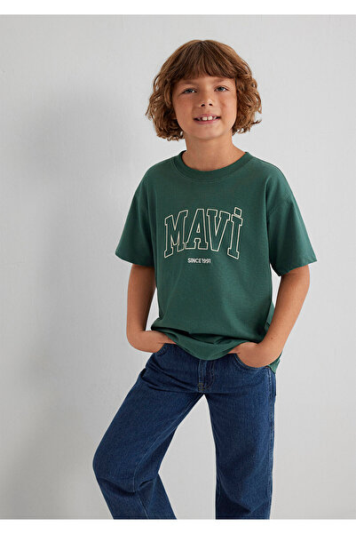 Mavi Since 1991 Baskılı Yeşil Tişört Loose Fit / Bol Rahat Kesim 6610369-71930