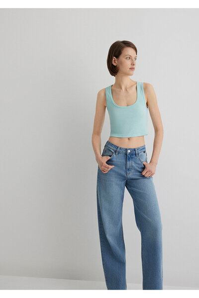 Mavi Yeşil Basic Crop Atlet Crop / Kısa Kesim 1613071-71731