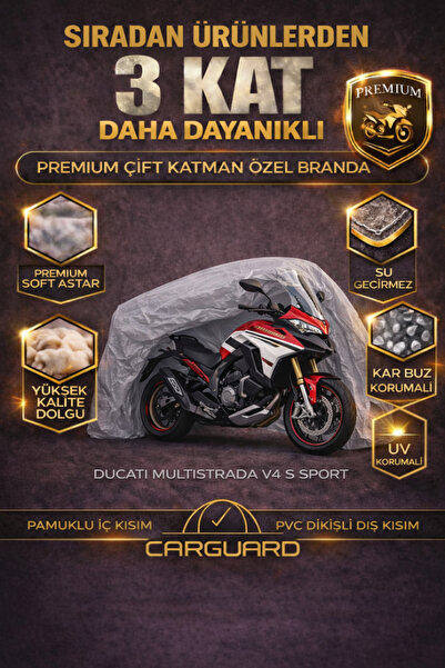 CarGuard Ducati Multistrada V4 S Sport Ribbed Motorcycle Cover - Miflon