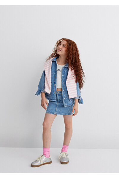 Mavi Lullu Açık Jean Gömlek Regular Fit / Normal Kesim 7210002-89486