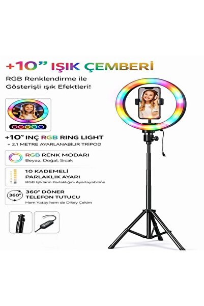 Moxti Profesyonel Fotoğraf Ve Video Için Çekim Işığı Ring Lıght Stüdyo 10 Inç...