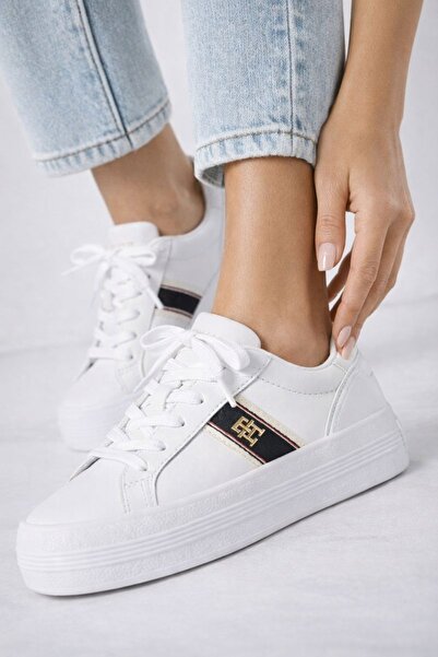 Tommy Hilfiger Webbing Kadın Beyaz Sneaker