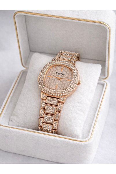 Spectrum Çelik Taşlı Rose Gold Kadın Kol Saati