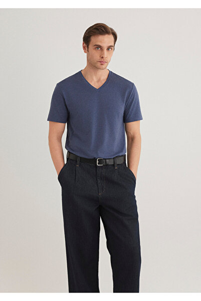 Mavi V-Ausschnitt Stretch Basic T-Shirt - Taillierter Schnitt061748-18790