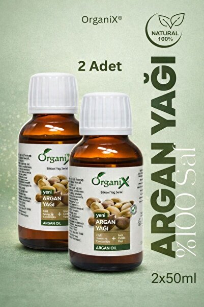 Organix Soğuk Sıkım Argan Yağı - 2 Adet %100 Doğal | Cilt, Saç Ve Tırnak Bakı...