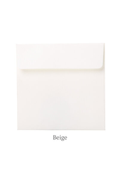 Choice ١٠٠ ظرف أبيض صغير بتصميم ريترو، ١٠×١٠ سم، ورق كرافت صغير أسود/أبيض فار...