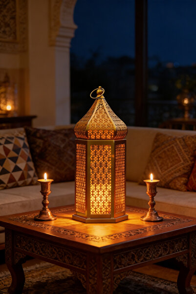 Yoawllty ديكورات رمضان، مصابيح فانوس، حوامل شموع مزخرفة للمنزل، للتعليق، للاس...