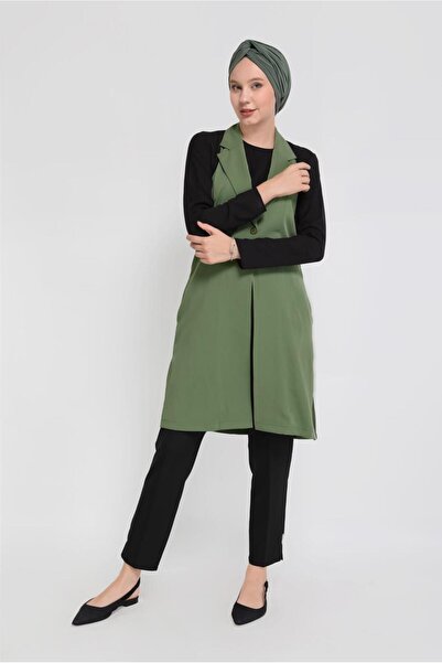 Alvina Button Detailed Crossbody Vest 40845