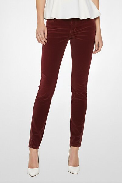 Diesel Women Slim Fit Plain Stretchable Jeans, Maroon