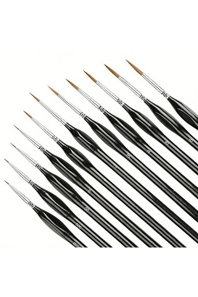 Choice مجموعة فرش الرسم الدقيقة من 11 قطعة، 11/22 قطعة، باللون الأسود - فرش م...