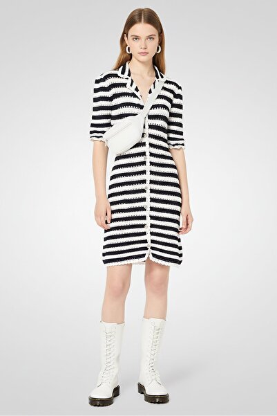 Maje Women Knitted Mini Dress, Multicolor