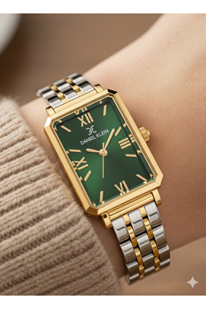 Daniel Klein Rectangle Case Vintage Model Women's Metal Cord Wrist Watch