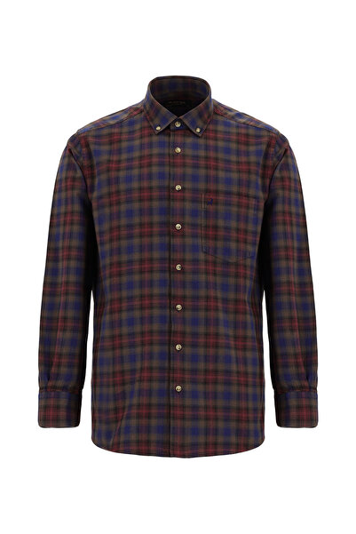 Abdullah Kiğılı Long Sleeve Regular Fit Lumberjack Plaid Button Collar Cotton...