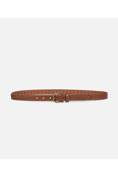 İpekyol Decorative Stitched Metal Buckle Belt