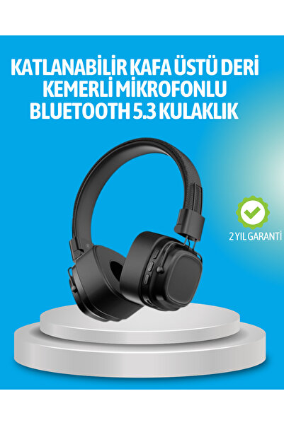 Kanonik Education سماعات رأس لاسلكية قابلة للطي فوق الأذن مع دعم للصوت العميق