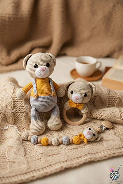 kelebeginruyasihobievi Amigurumi Yenidoğan Uyku Arkadaşı Sarı Kazaklı Yakışık...