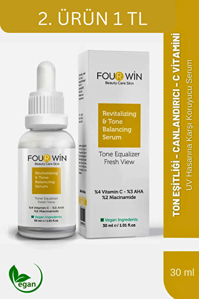 Four Win Aydınlatıcı & Renk Eşitleyici C Vitamini Serum ( %4 Vitamin C , %3 A...