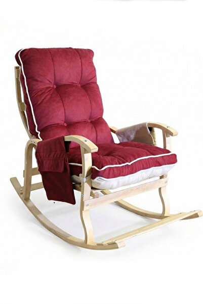 Reyo Home Sultan Lüx Ahşap Çift Minderli Sallanan Sandalye Md-22966