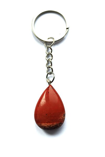 LAXMİ Red Jasper drop keychain, vitality and creativity