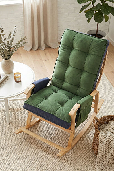Reyo Home Indigo Yeşil Füme Sallanan Sandalye Dinlenme,emzirme,tv,okuma,koltu...