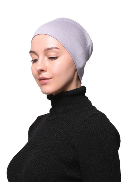 Altobeh Women's Combed Cotton Seamless Hijab Bandana Bone Sports Hair Band-grey