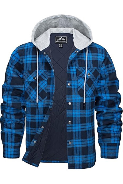 OEM Cămașă matlasată, tip jachetă, în carouri, cu fermoar și buzunare cu caps...