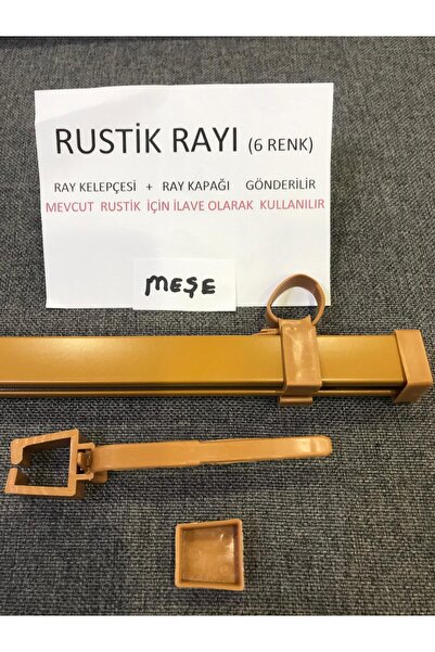 özdeğer home rustik rayı 105cm mevcut rustik için ilave ray +kelepçe kapak te...