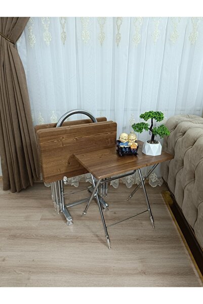 EVKO MOBİLYA Çanta Zigon Sehpa, 4'lü Sehpa, Zigon Sehpa, Servis Sehpası, Mdf ...