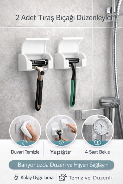 Hayveys Organizator adeziv pentru lame de ras pentru baie