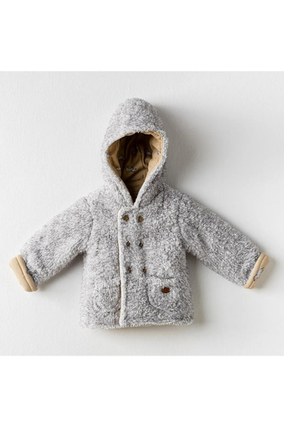 andywawa معطف أطفال من Ac24168 Little Zebra Welsoft باللون الرمادي