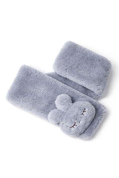 Ecrou Children's Scarf with Rabbit Figure