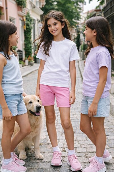 Cloise Παιδικό σορτς Candy Pink Κολάν από βαμβάκι και λύκρα ελαστικό