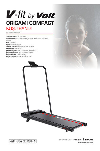 Voit Origami Compact Katlanabilir Ev Tipi Koşu Bandı