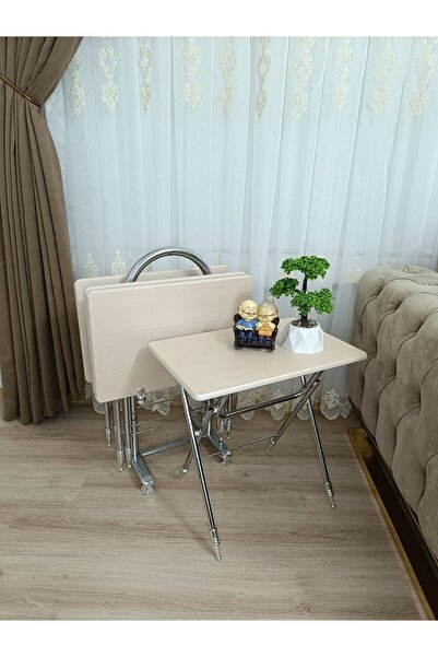 EVKO MOBİLYA Çanta Zigon Sehpa, 4'lü Sehpa, Zigon Sehpa, Servis Sehpası, Mdf ...