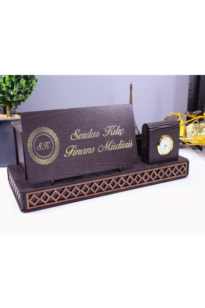 hediyekralı Ahşap Masa Üstü Organizer Ve Masa Isimliği