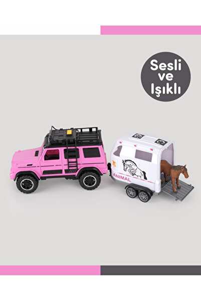 LETS BE CHILD Sesli ve Işıklı Pikap At Karavanı