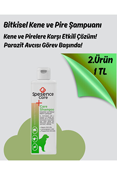 Spesence Care Kedi ve Köpekler İçin Bit,Pire,Kene ve Parazit Şampuan 250ml