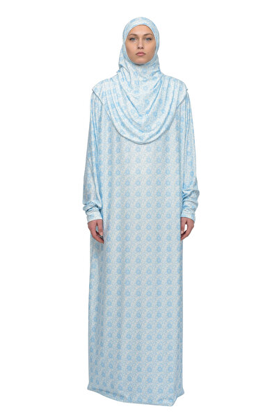 Altobeh Practical One-Piece Sun Patterned Sleeves and Removable Headscarf Lyc...