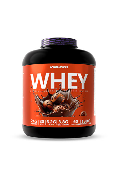vingpro بروتين مصل اللبن PRO WPC80 1800GR 60 خدمة شوكولاتة الجوز